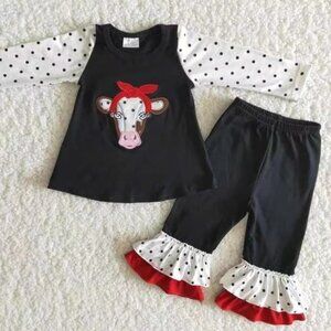 12-18M Girls Cow Outfit.
